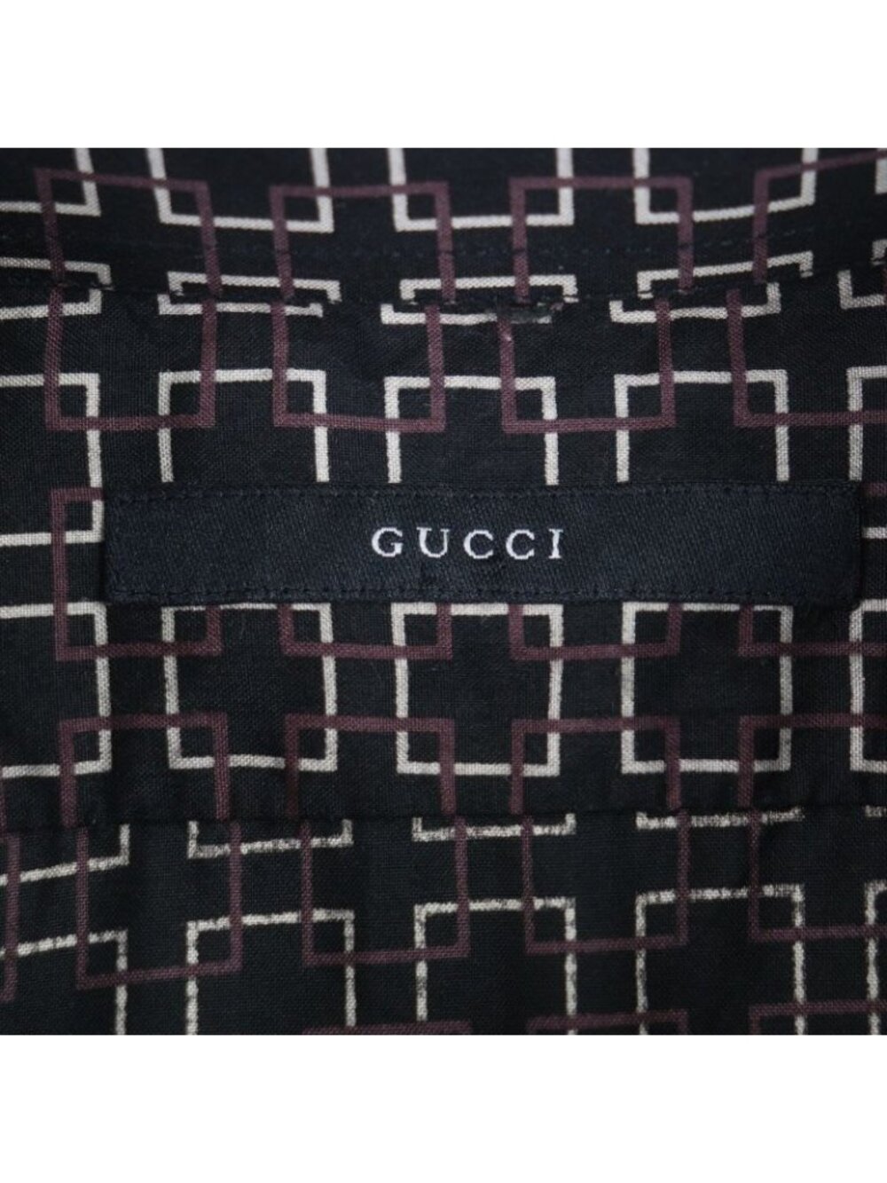 Gucci Vintage 100% Silk Tom Ford Period All Over Pattern Long Sleeve Shirt - Picture 7 of 11